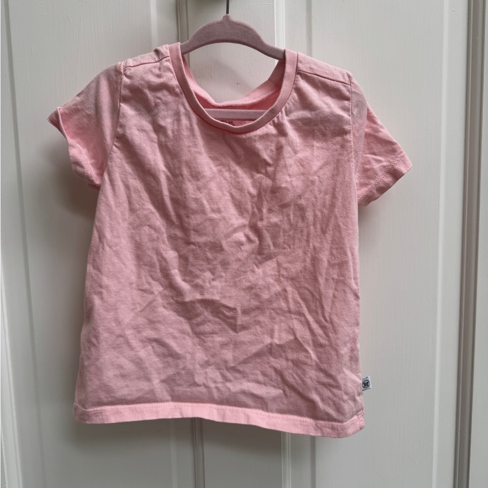 The Honest Company 4T Light Pink Kids Short Sleeve TShirt Blouse Top